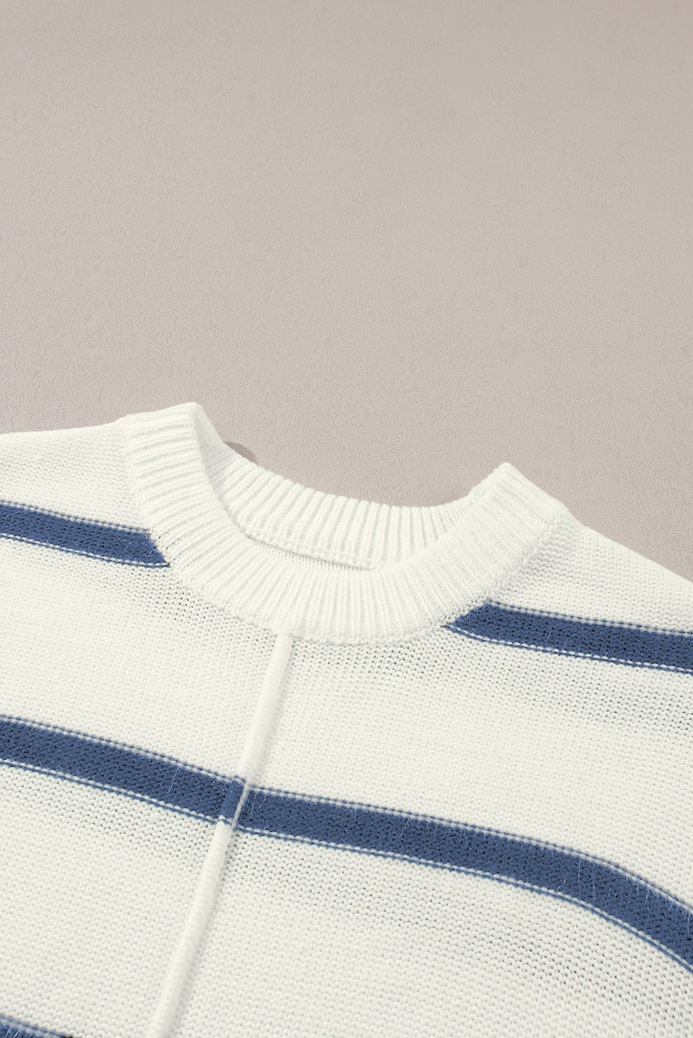 Blue Striped Batwing Sleeve Sweater Tee d5e8b6dc389e41bd