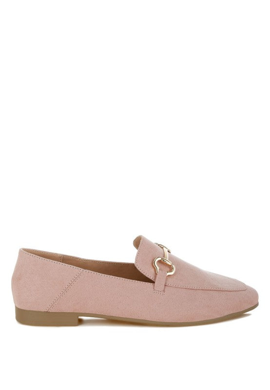 Noltas Horsebit Embellished Flat Loafers d5ec84bd-cc89-4b8b-b37b-ab51cdb891bb