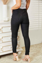 Kancan Full Size High Rise Black Coated Ankle Skinny Jeans d615be3187434e40b6f0ff0bd55f90f5-Max