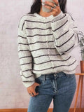 Striped Button Up Long Sleeve Cardigan Apricot One Size d61aa4fae30a43adb250b2efd6b482e5-Max-Origin
