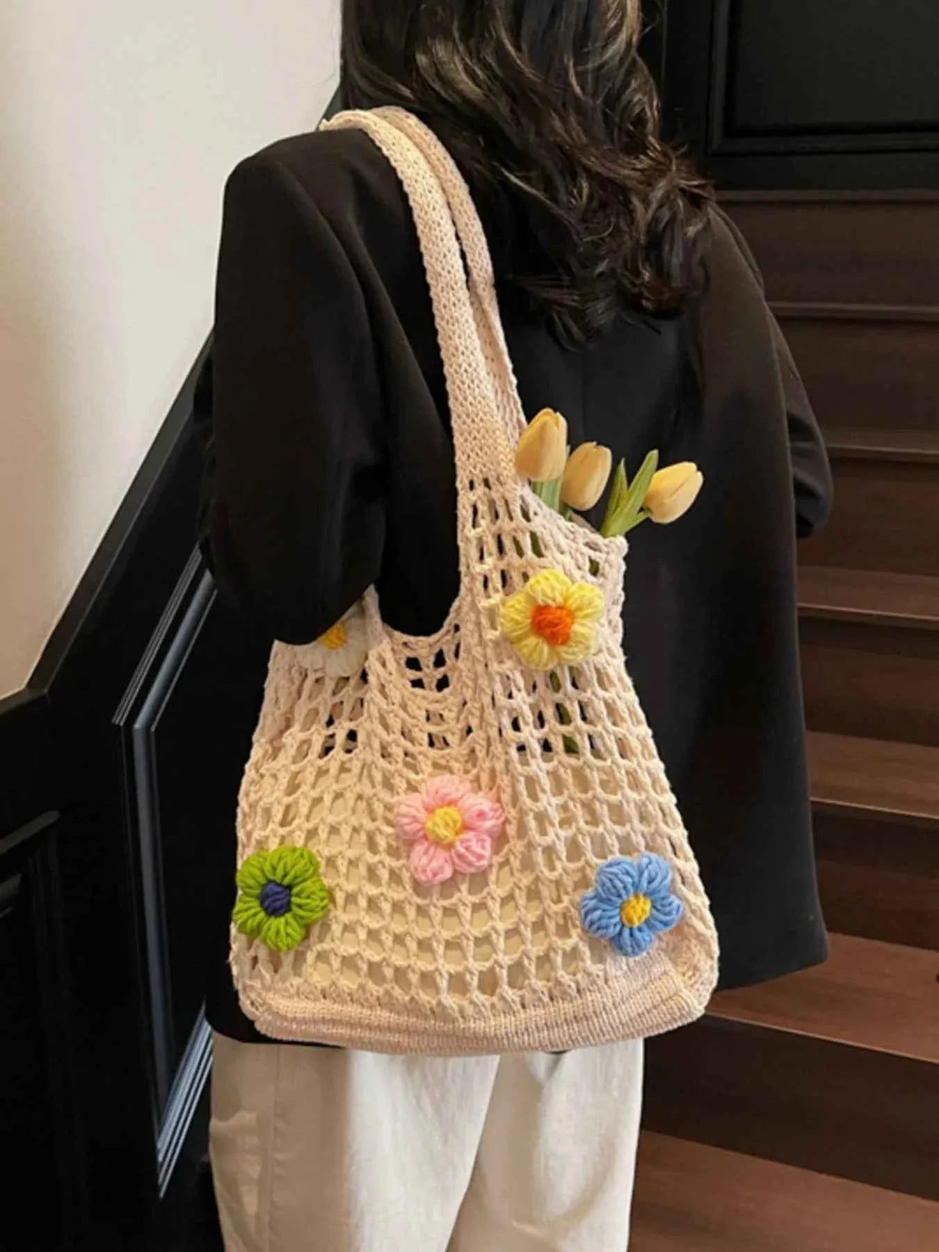 Colorful Floral Crochet Shoulder Bag d61aee6e-0465-49e2-bd6b-c90496bd1104-Max-Origin