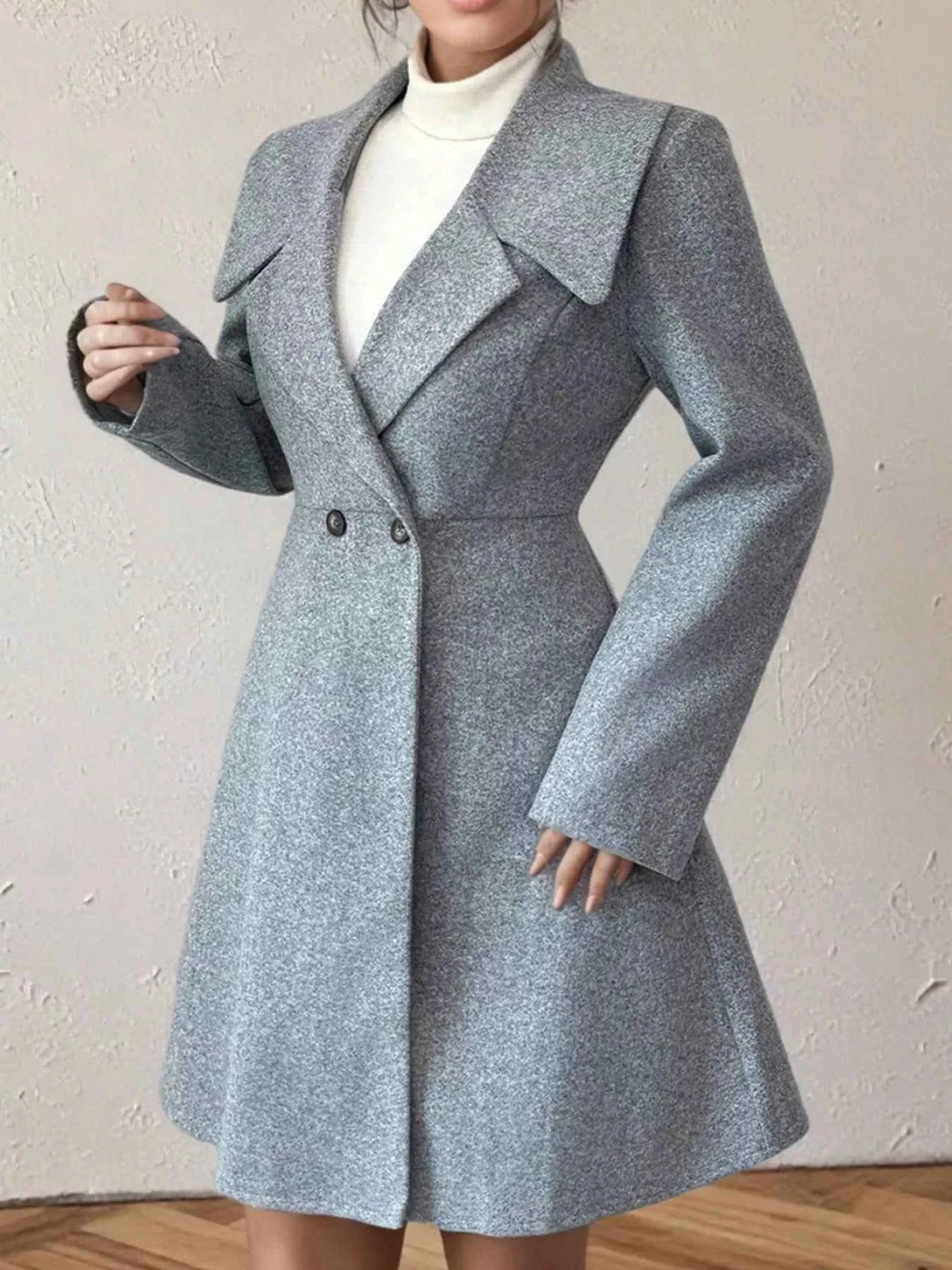 Double-Breasted Wool Blend Coat Gray d61b5e17-640f-4b0f-a286-cffb8faae5f9-Max-Origin