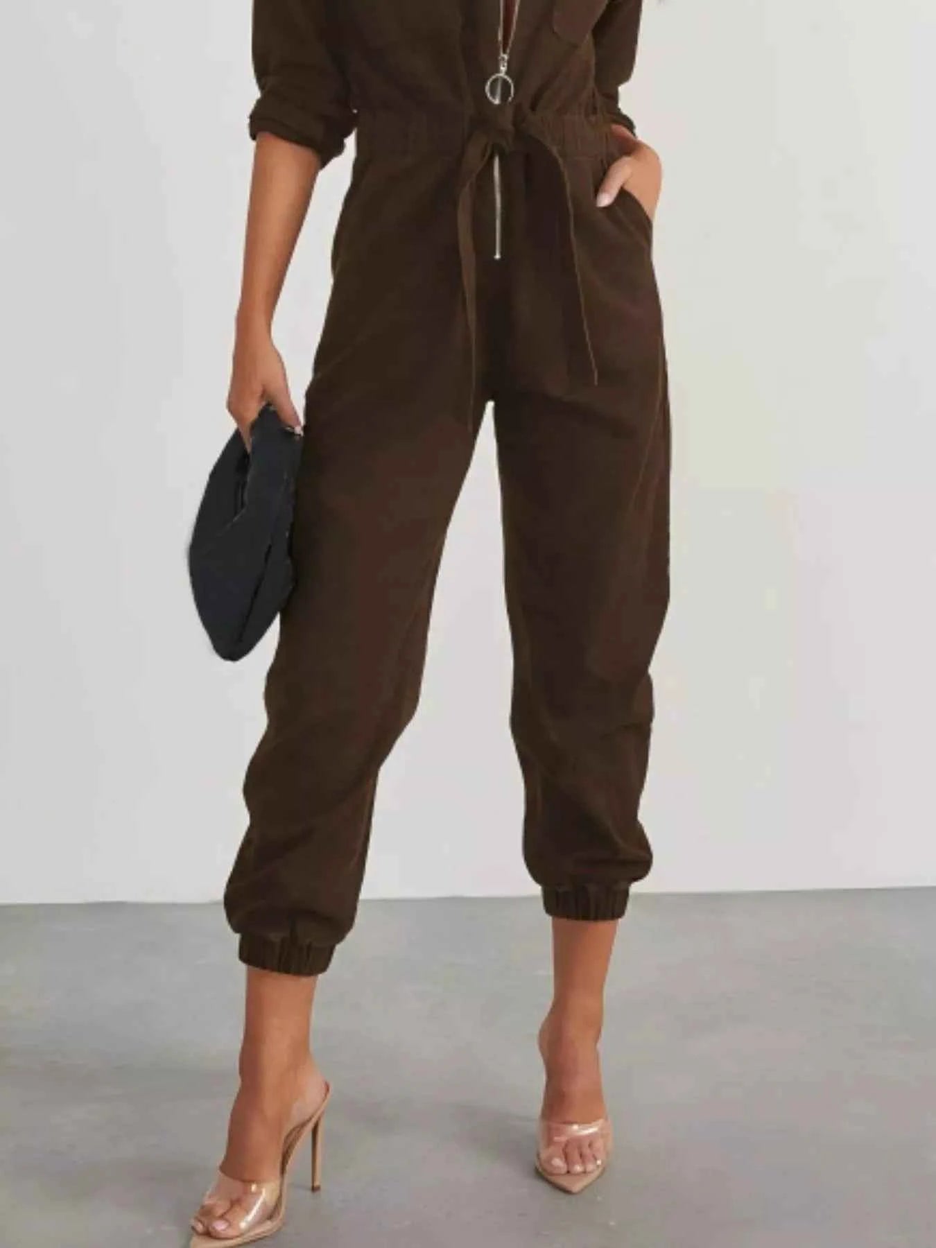 Zip Front Long Sleeve Jumpsuit d6204f34-a1e0-4c9a-a862-debe75972d75-Max-Origin