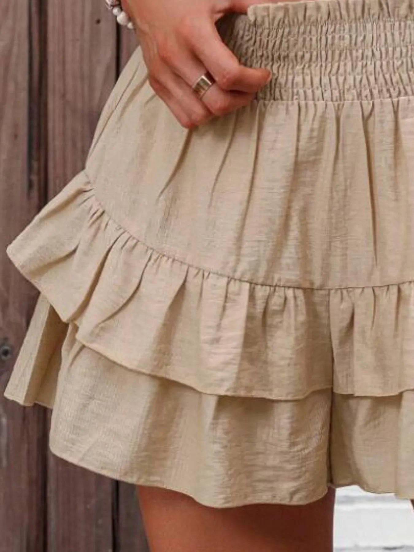 Ruffle Layered High Waist Casual Skort d6221e72-0a94-4864-8f43-030fad75f9bb-Max-Origin