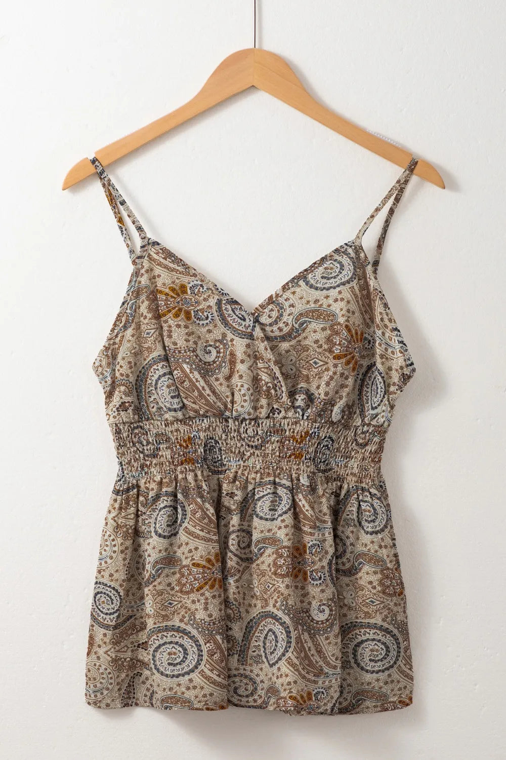 Paisley Printed Smocked Babydoll Cami d666fb3f-df1e-4293-8aca-3129e996bdd6-Max-Origin