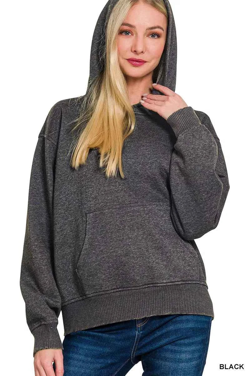 Zenana Fleece Acid Wash Kangaroo Pocket Hoodie d671b200-4be9-4c83-93ef-5ec508389ab9-Max-Origin