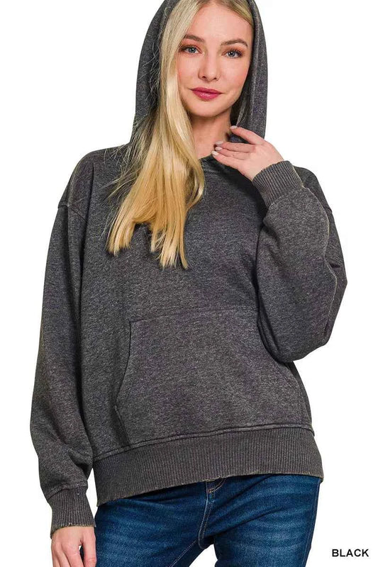 Zenana Fleece Acid Wash Kangaroo Pocket Hoodie d671b200-4be9-4c83-93ef-5ec508389ab9-Max-Origin