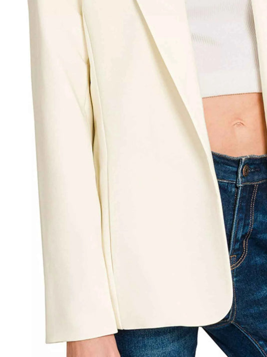 Woven Long Sleeve Blazer With Lining d67e3ae0-9c8a-4c17-84f5-d6613dcc9d17-Max-Origin