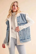 Aemi + Co Fake Two Pieces Denim Patch Sherpa Vest Coat Light d6aa6cd3-64dd-498b-98c0-a3b92e90ef0b-Max