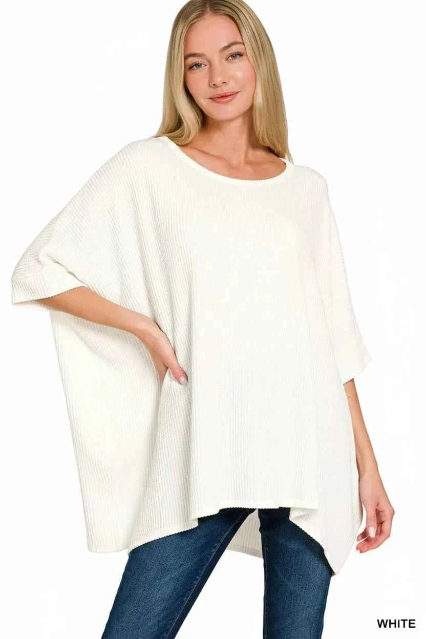 Zenana Raised Rib Bat Sleeve Top d6c91edd-9d87-403b-9449-04f4d54dd009-Max-Origin