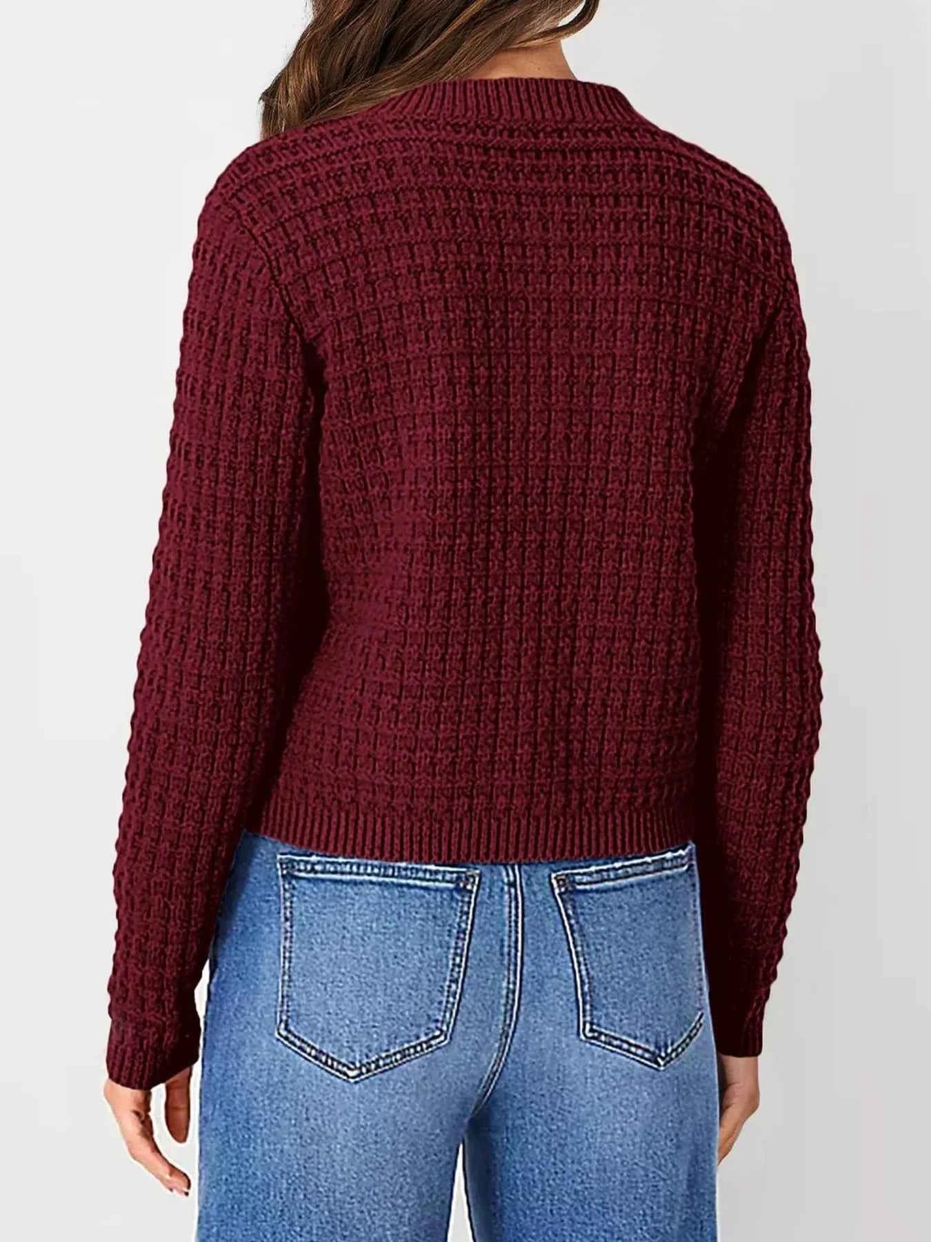 Textured Knit Button-Front Cardigan d6d4cf62514c4716911d305e15fdd16a-Max-Origin