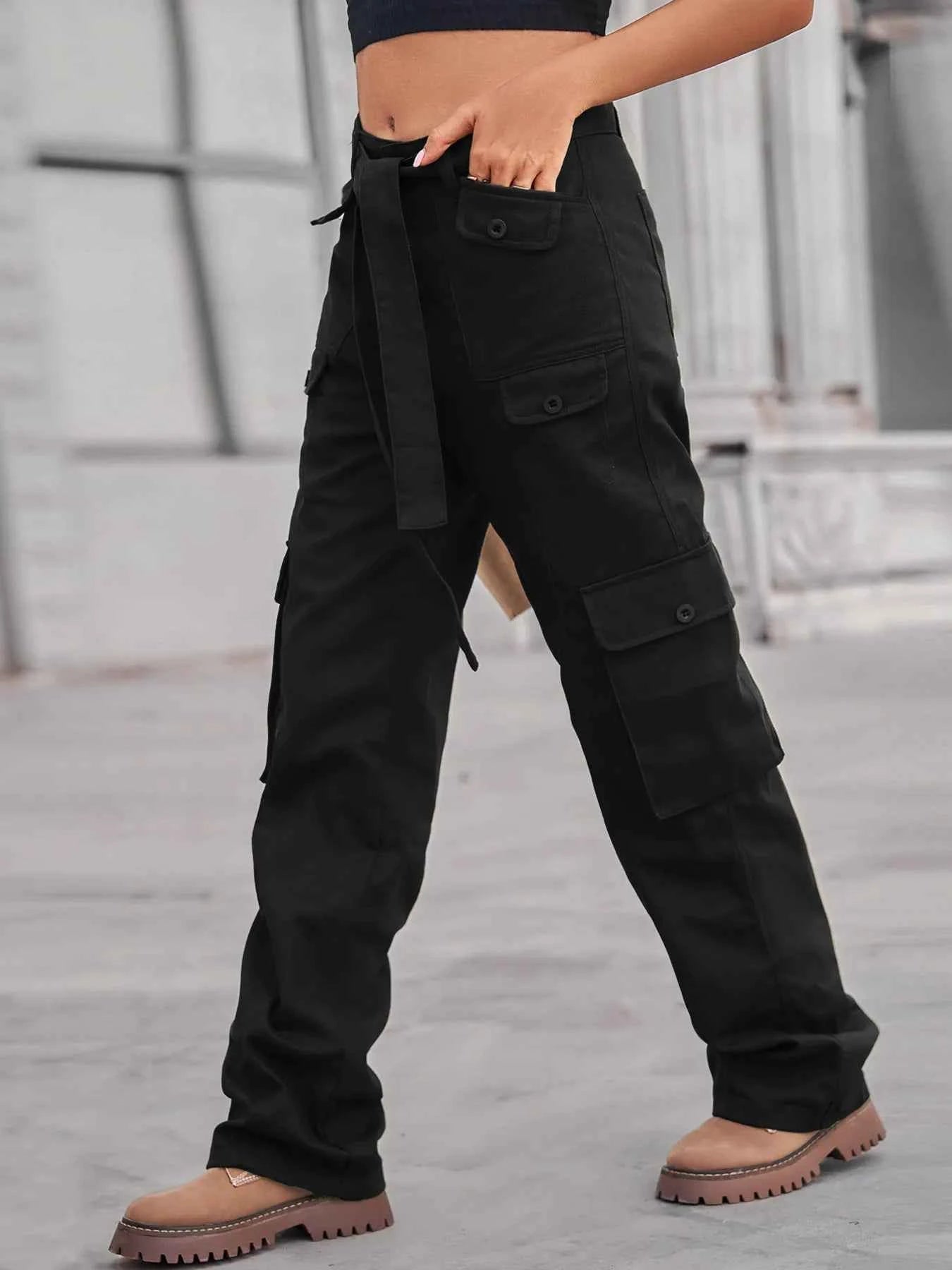 High-Waisted Multi-Pocket Cargo Jeans d6daeb6973ec4b28aeb85f72bdec4dff-Max-Origin