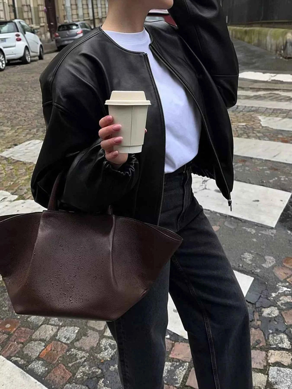 Zip Up Leather Bomber Jacket d6f3069acfd44c74acce33cb7f7470d3-Max-Origin