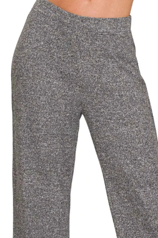 Soft Elastic Waisted Flare Pants d6ff0aa8-b5b7-4ef0-86b2-a0784eebecea-Max-Origin