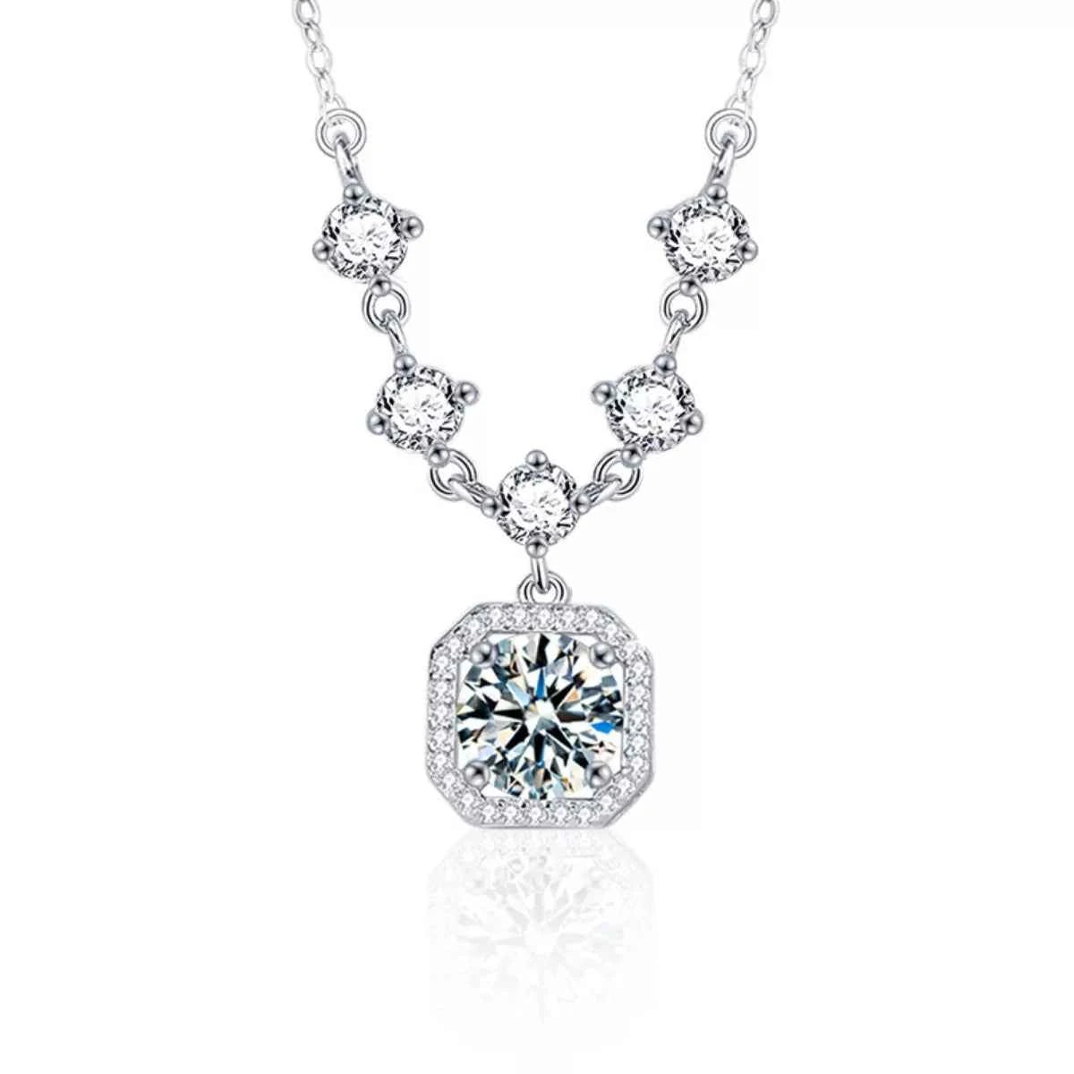 2 Carat Moissanite 925 Sterling Silver Pendant Necklace d700509f-ce46-487f-993c-33394f2e40b0-Max-Origin