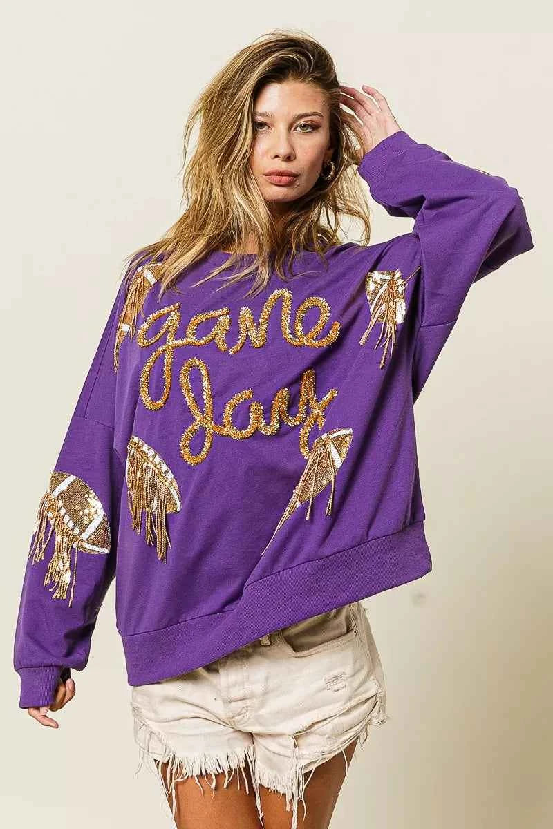 BiBi Sequin Football Patches Game Day Sweatshirt d72295fa-2021-4364-9308-c2fcc6c00f35-Max-Origin