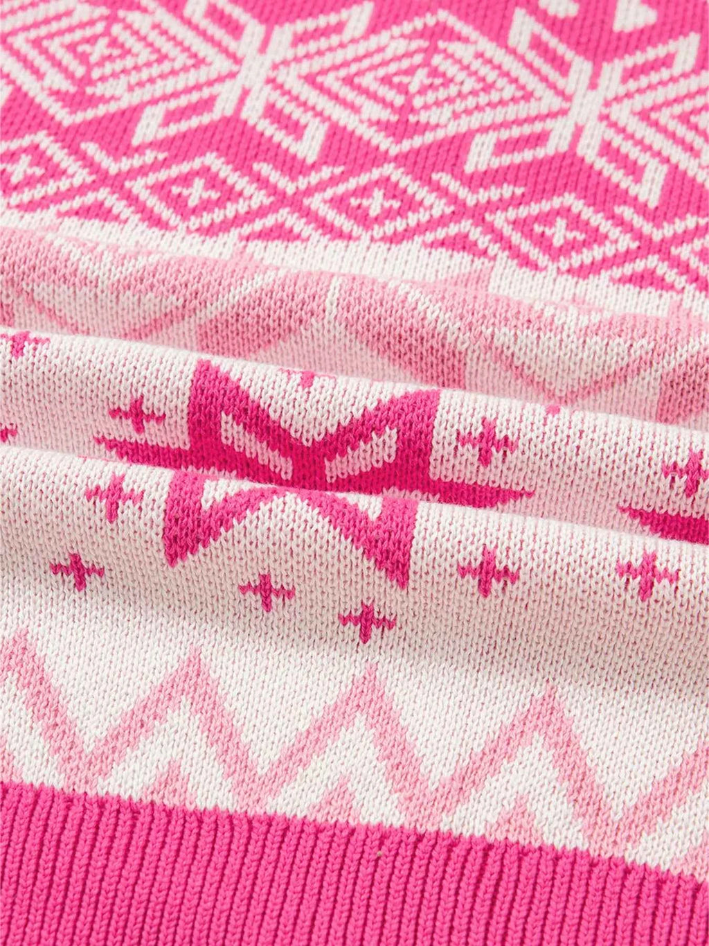 Christmas Snowflake Quarter Zip Collard Sweater d72c1dd831214679a47ea8f77b563230-Max-Origin