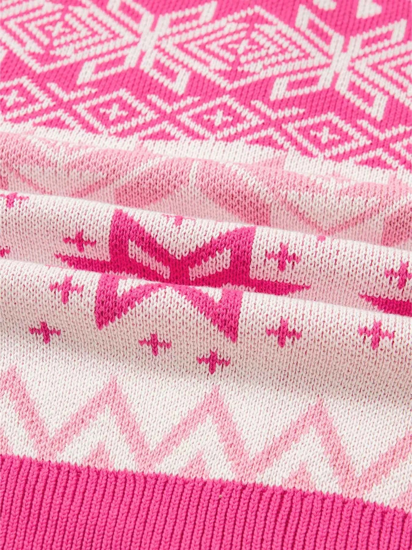Christmas Snowflake Quarter Zip Collard Sweater d72c1dd831214679a47ea8f77b563230-Max-Origin