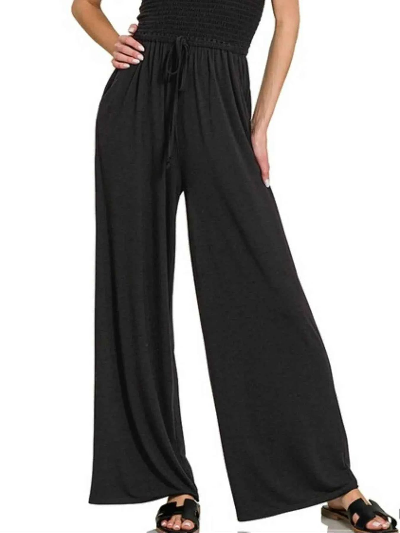Zenana Strapless Wide Leg Smocked Jumpsuit d72c9ee5-0928-49b1-8d2d-de356fb5e91b-Max-Origin