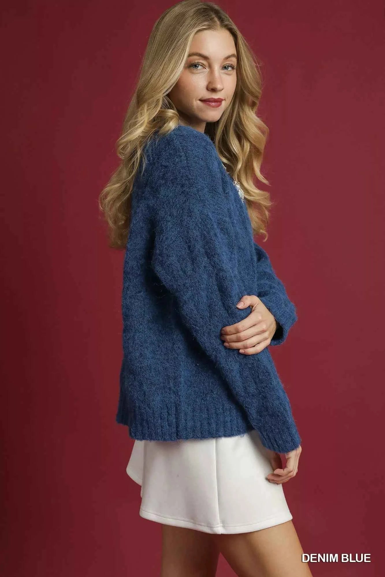 Umgee Cable Knit Cozy Sweater d73805f8-2eca-4e11-b113-6d164177e20a-Max-Origin