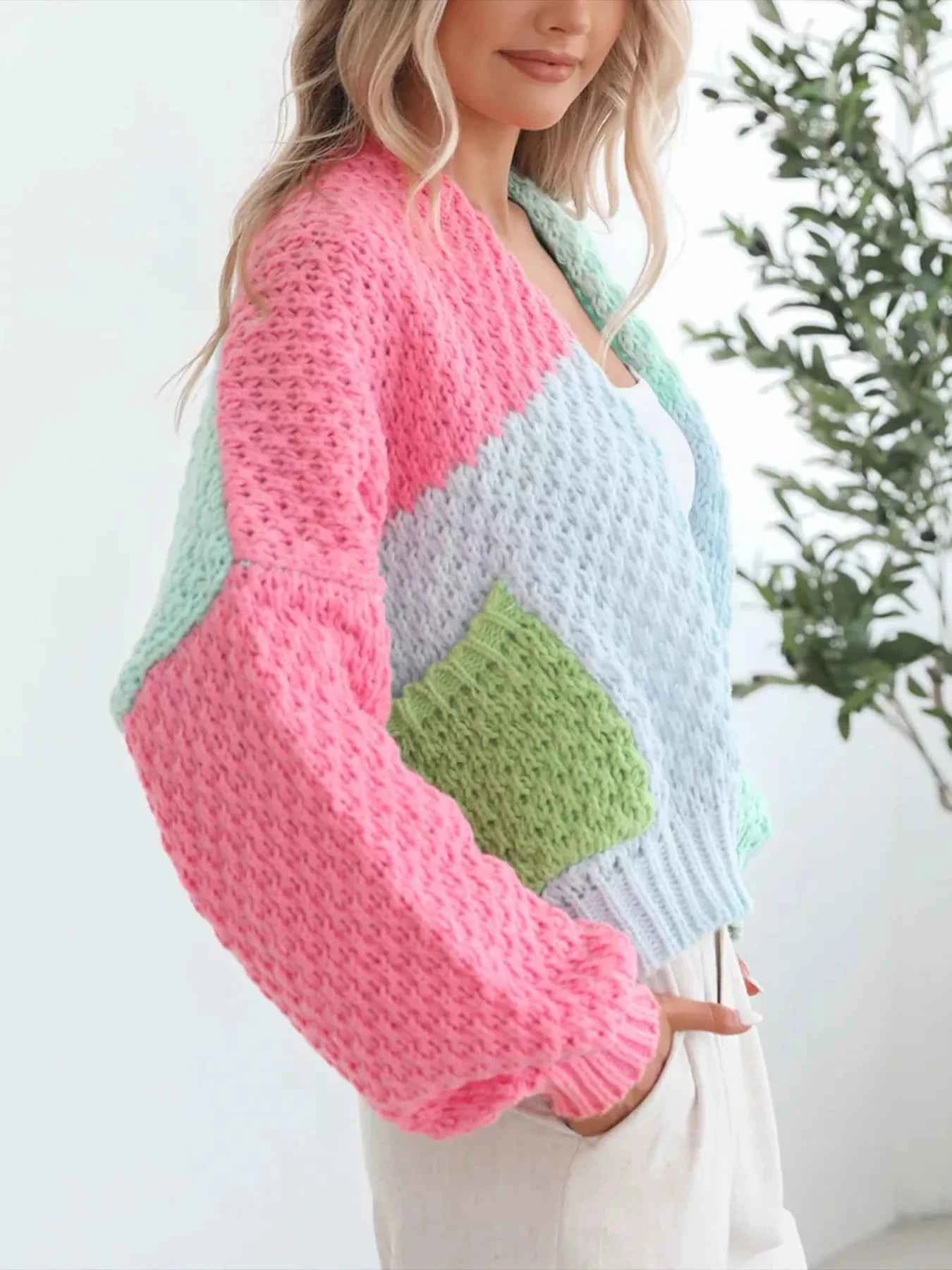 Color Block Open Front Cardigan d73b063a-8fe7-4d47-9cfb-d70c05d122c7-Max-Origin