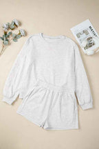 Bow Embroidered Pullover and Shorts Set d75204cf-09a5-4010-8544-c41cc0db1b98