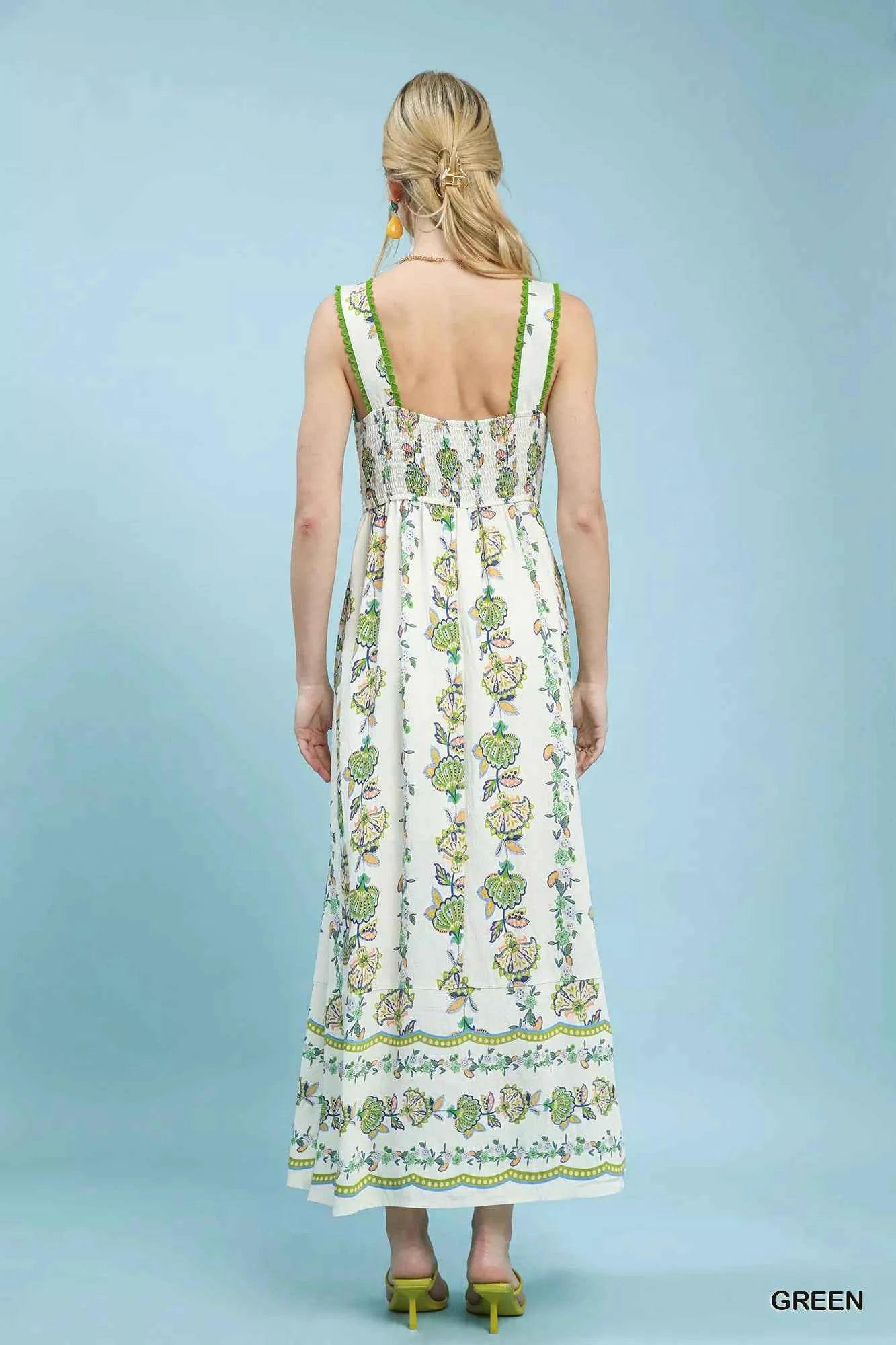 Umgee Floral Print Tiered Midi Dress d7725353-94c6-4e3b-8c38-4bcfbef480b4-Max-Origin