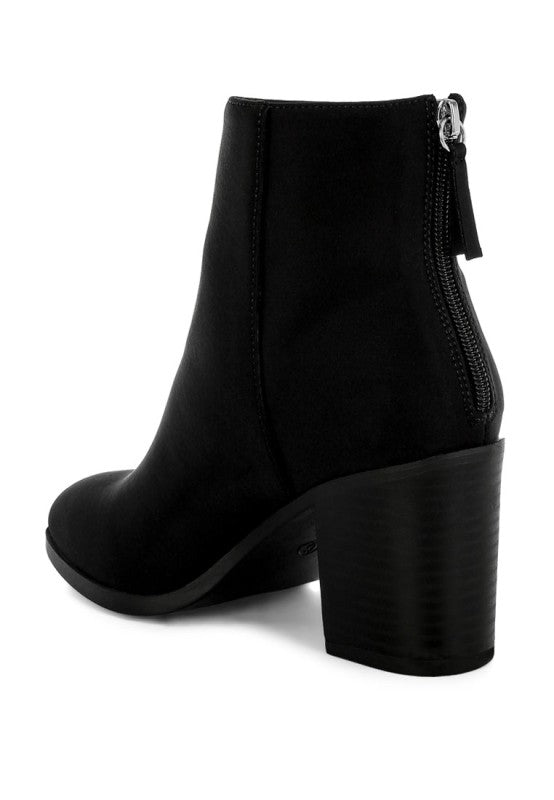 Veyara Lycra Block Heel Ankle Boots d78b38f8-3297-491c-9147-94bf68bafc31