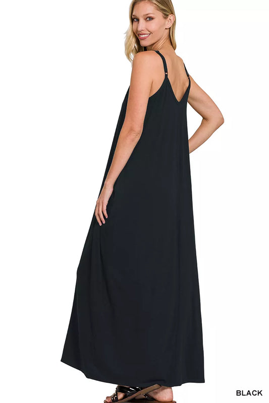 V-Neck Cami Maxi Dress with Side Pockets d79aa08d-52b8-45fb-bfc9-519a0581637c-Max-Origin