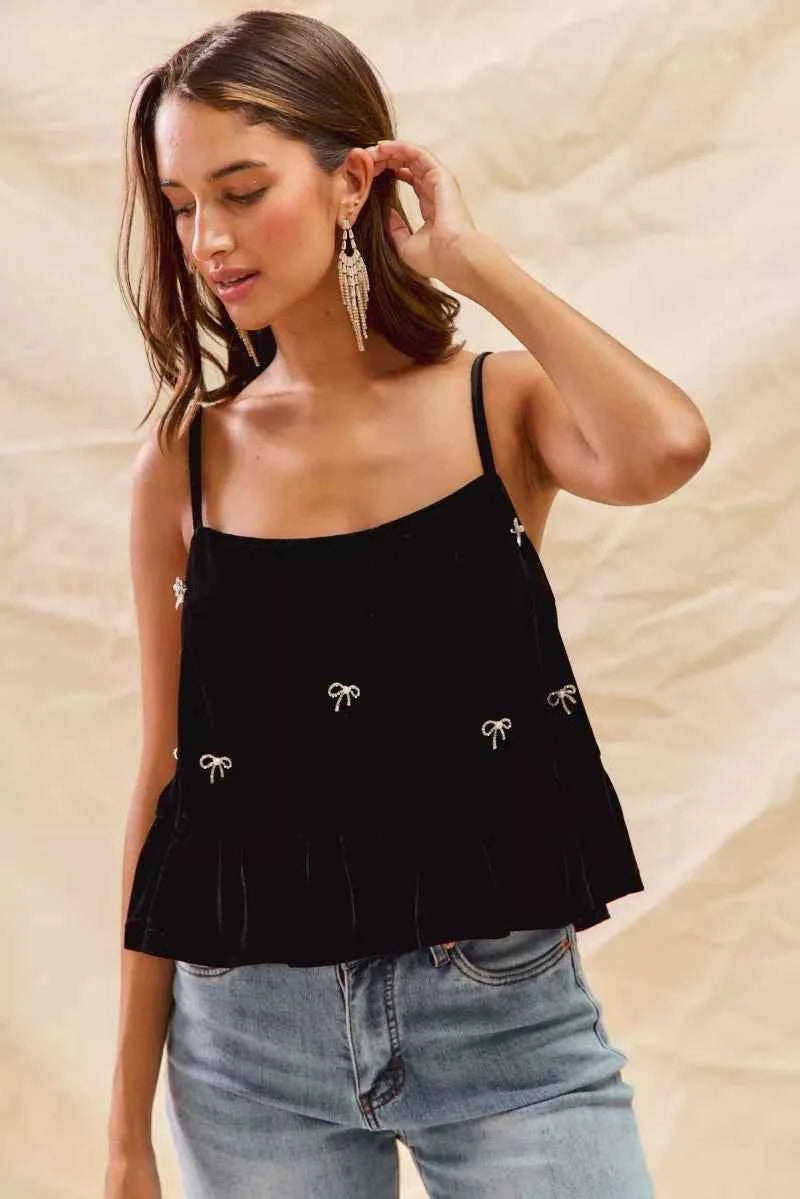 SO ME Holiday Velvet Ribbon Rhinestone Christmas Top d7a2b7e5b9c94d46a6f6628dca28ab13-Max-Origin