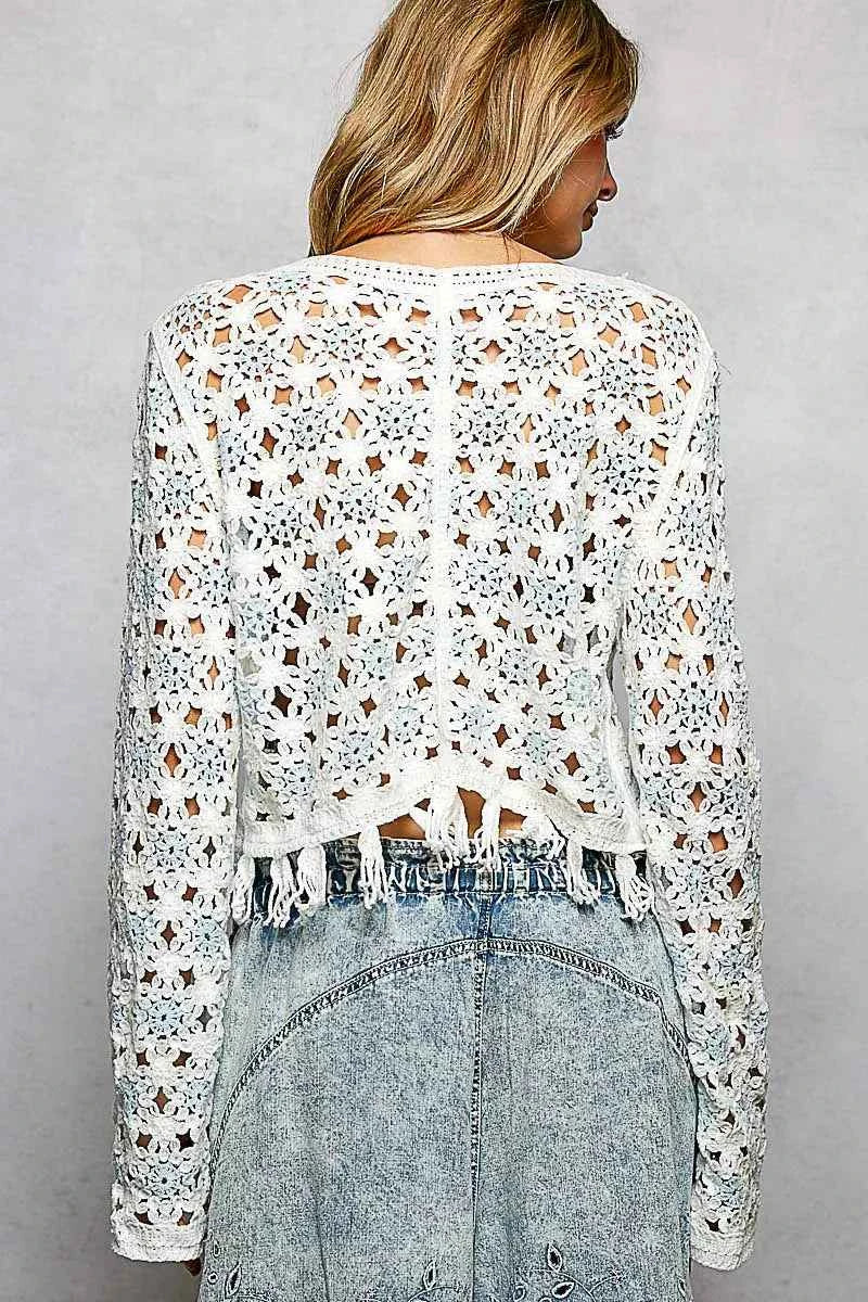 POL Openwork Floral Crochet Cardigan with Tassel Hem d7bdecc3-3d17-46c2-a066-5ea56d8a67b8-Max-Origin