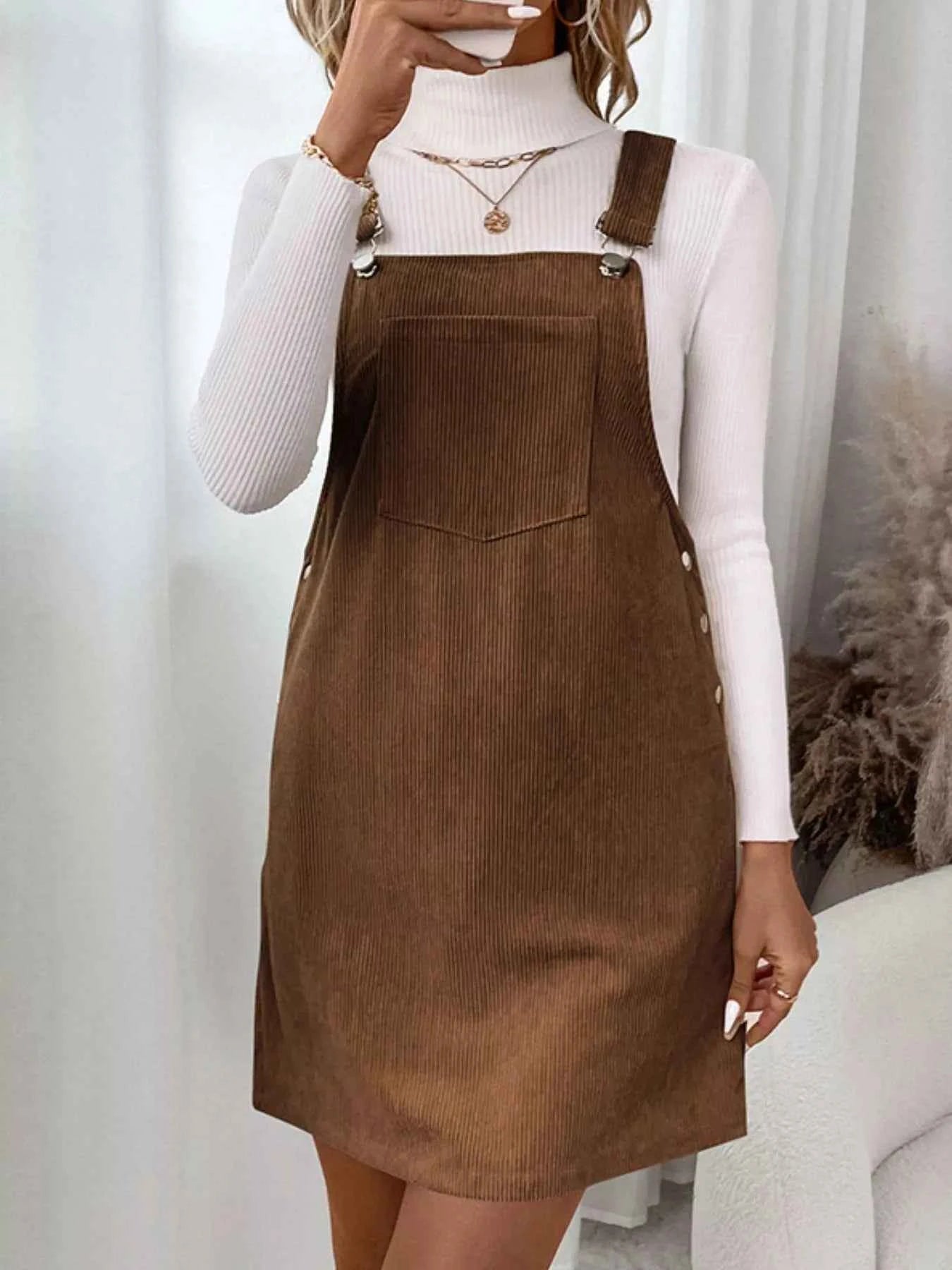 Corduroy Overall Mini Dress with Adjustable Straps d7cd116d-d001-4e85-9b3a-a361eb8acc19-Max-Origin