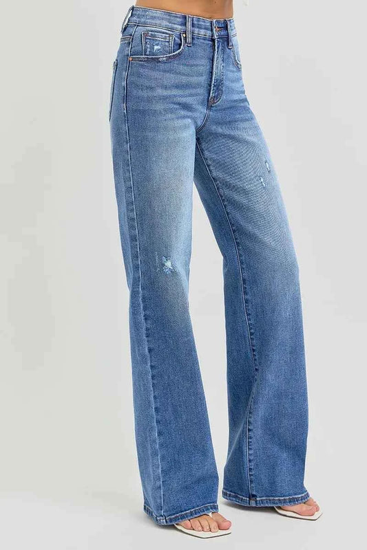 Full Size Tummy Control Elastic Band High Rise Wide Jeans Plus Size d7d00732db91411ea73a3e68bc1f4033-Max-Origin