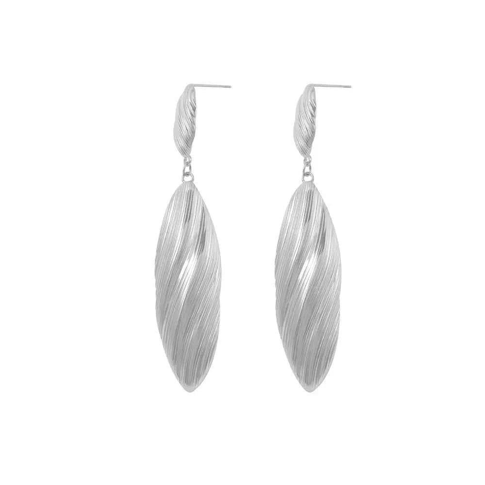 Stainless Steel Dangle Earrings Silver One Size d7d021c6-6e1c-4736-b7fc-4d2467eb59ca-Max