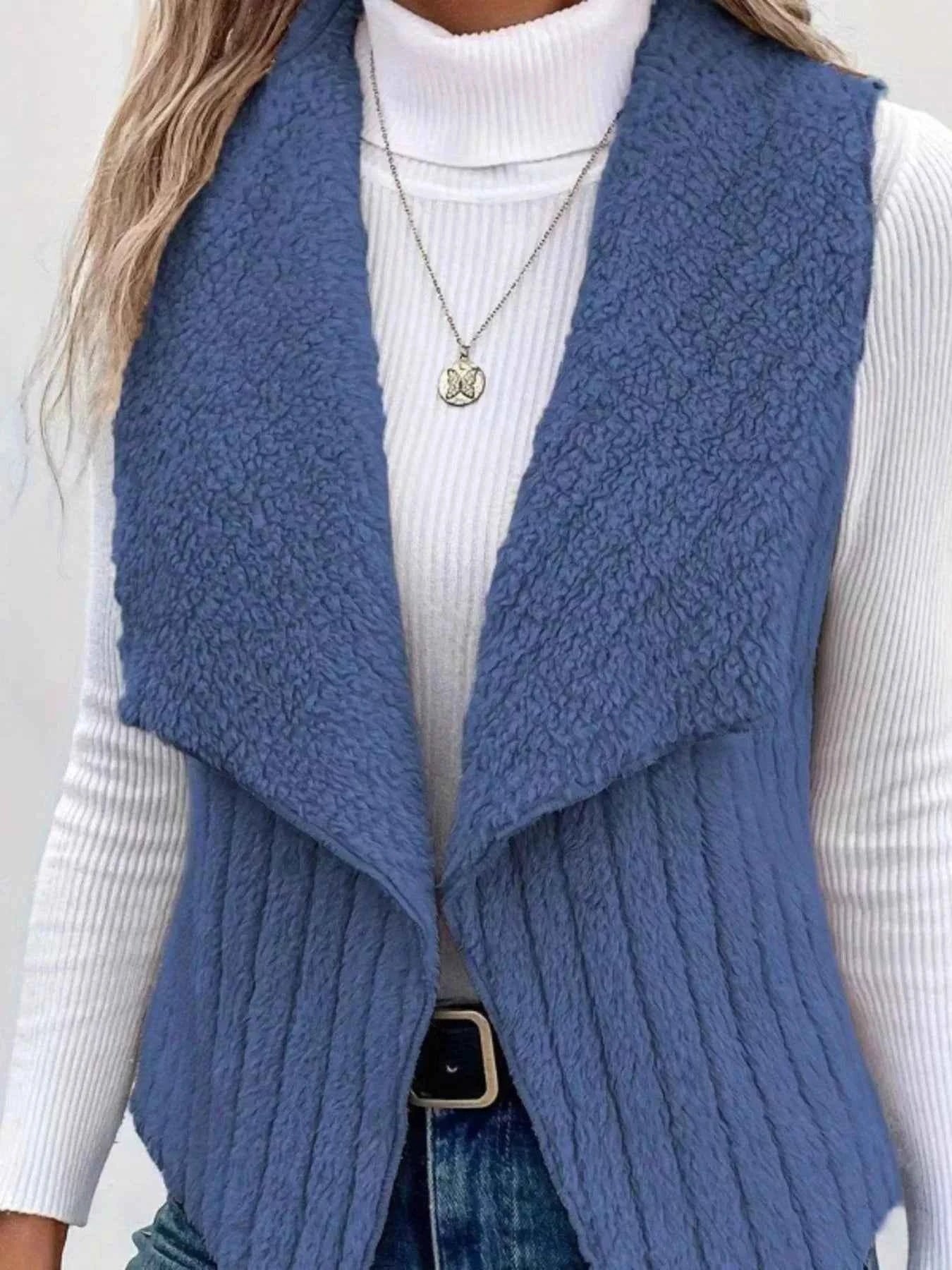Cozy Fleece Open Front Vest Coat Blue d7d5d3a3-3961-4378-bd94-f901573b6a21-Max-Origin