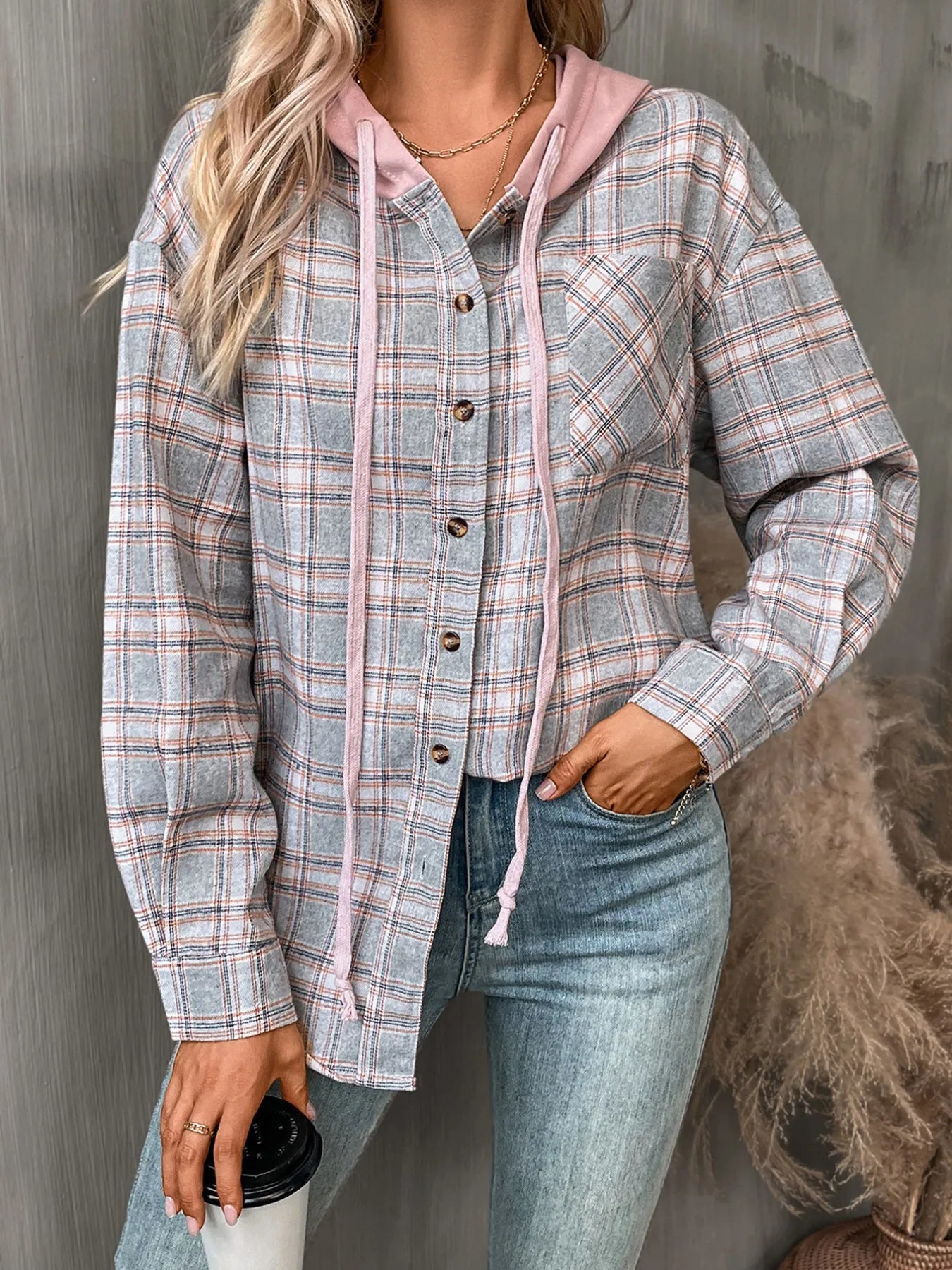 Plaid Button-Up Hooded Shirt d7db41b7-514f-4cfd-9f77-bf2d19a56c33-Max-Origin