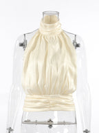 Halter Neck Ruched Cami Top d7e436ca4a65406b9690376a3948b356-Max