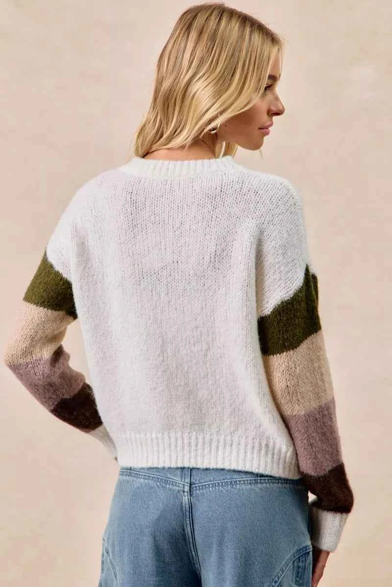 BiBi Flower Color Block Sweater d7f76726a24745a6a399c95de8b7ee8c-Max-Origin
