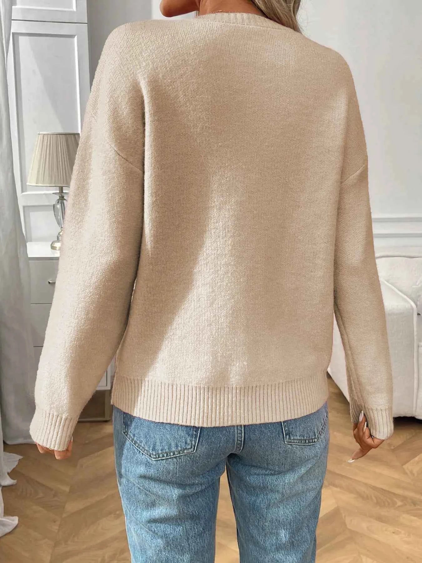 Bow Graphic Ribbed Hem Round Neck Sweater d812f04bc10d4756858afc1e050843d0-Max-Origin