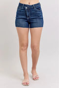 Judy Blue Full Size High Waist Criss-Cross Waistband Denim Shorts Plus Size DK d8130c06fadf4a47be21eb3188a0b530-Max-Origin