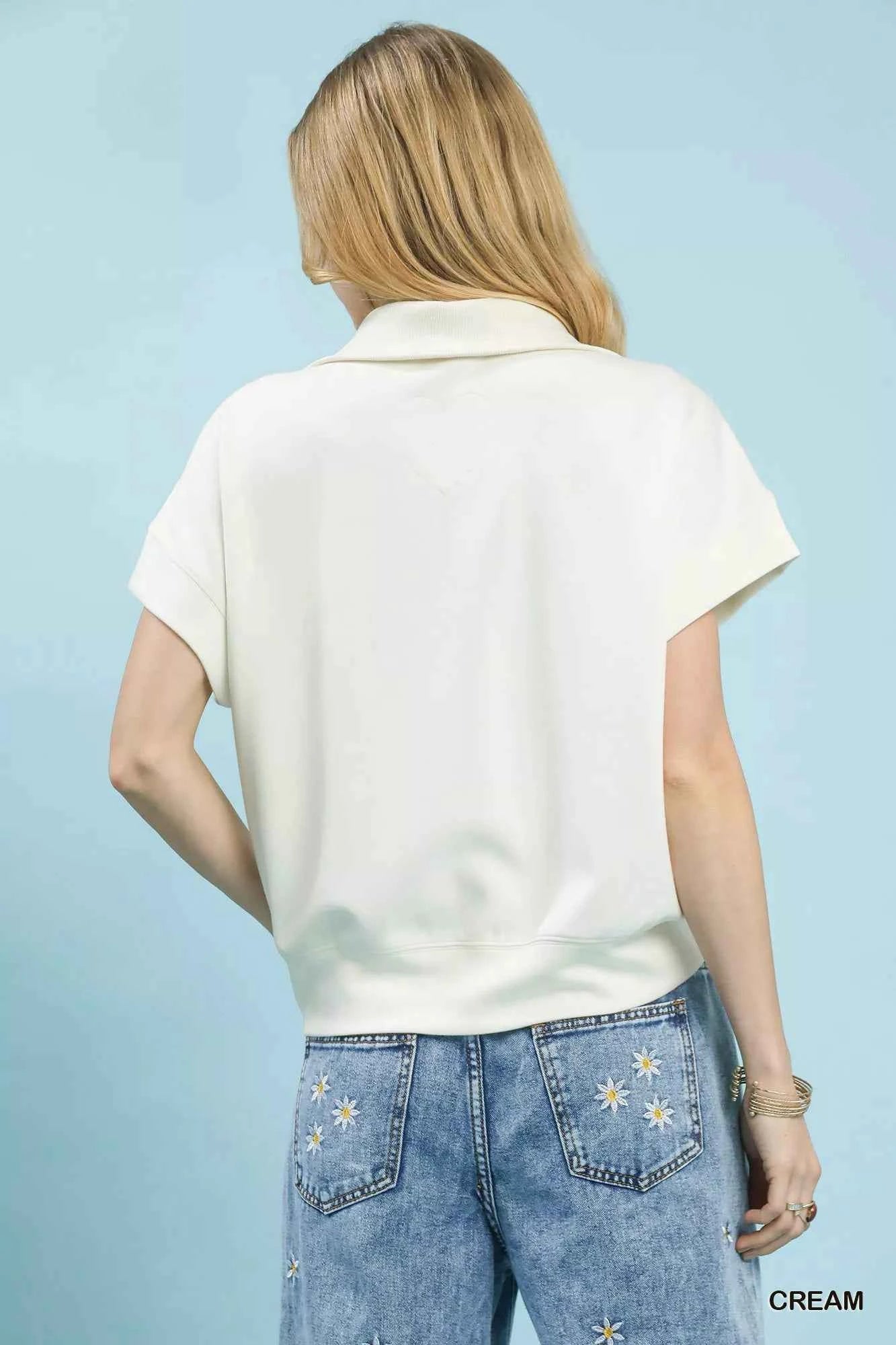 Umgee Striped Collared Neck Half-Zip Top d815ad03-8011-4a28-816d-204555028b34-Max-Origin