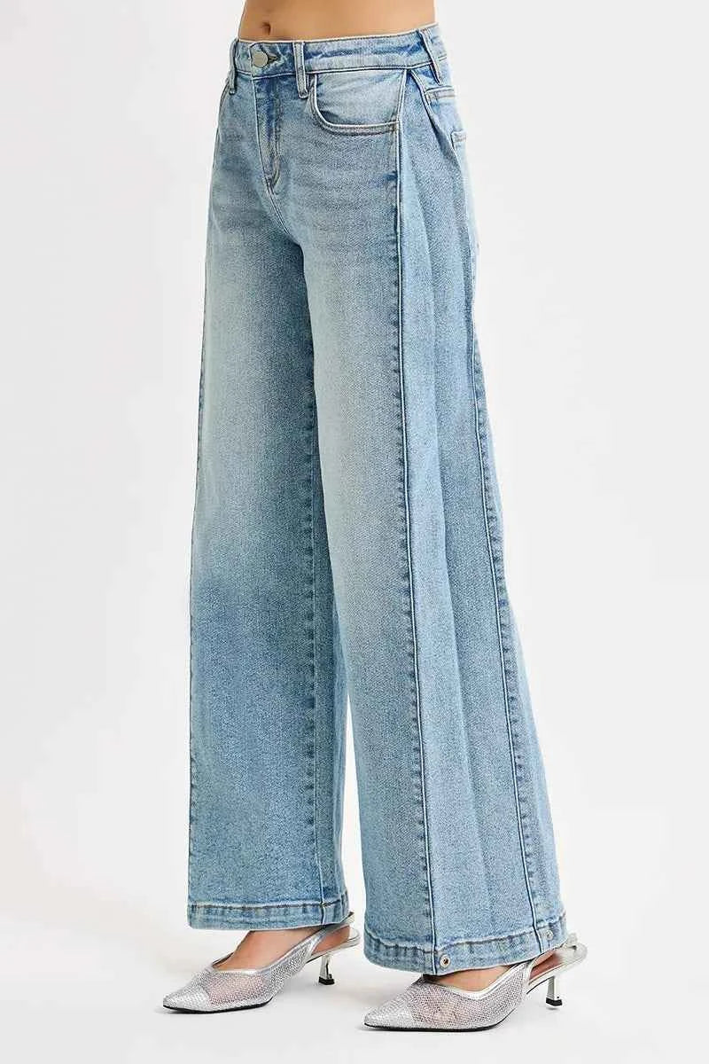 RISEN Mid Rise Wide Barrel Transferable Leg Snap Jeans d81ad70639bc47918f29560ee6f02305-Max-Origin