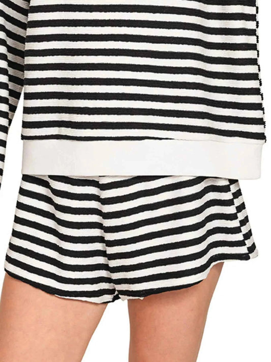 Striped Long Sleeve Top and Shorts Set d84e3a28-26d5-4368-92d8-87f14c527943-Max-Origin