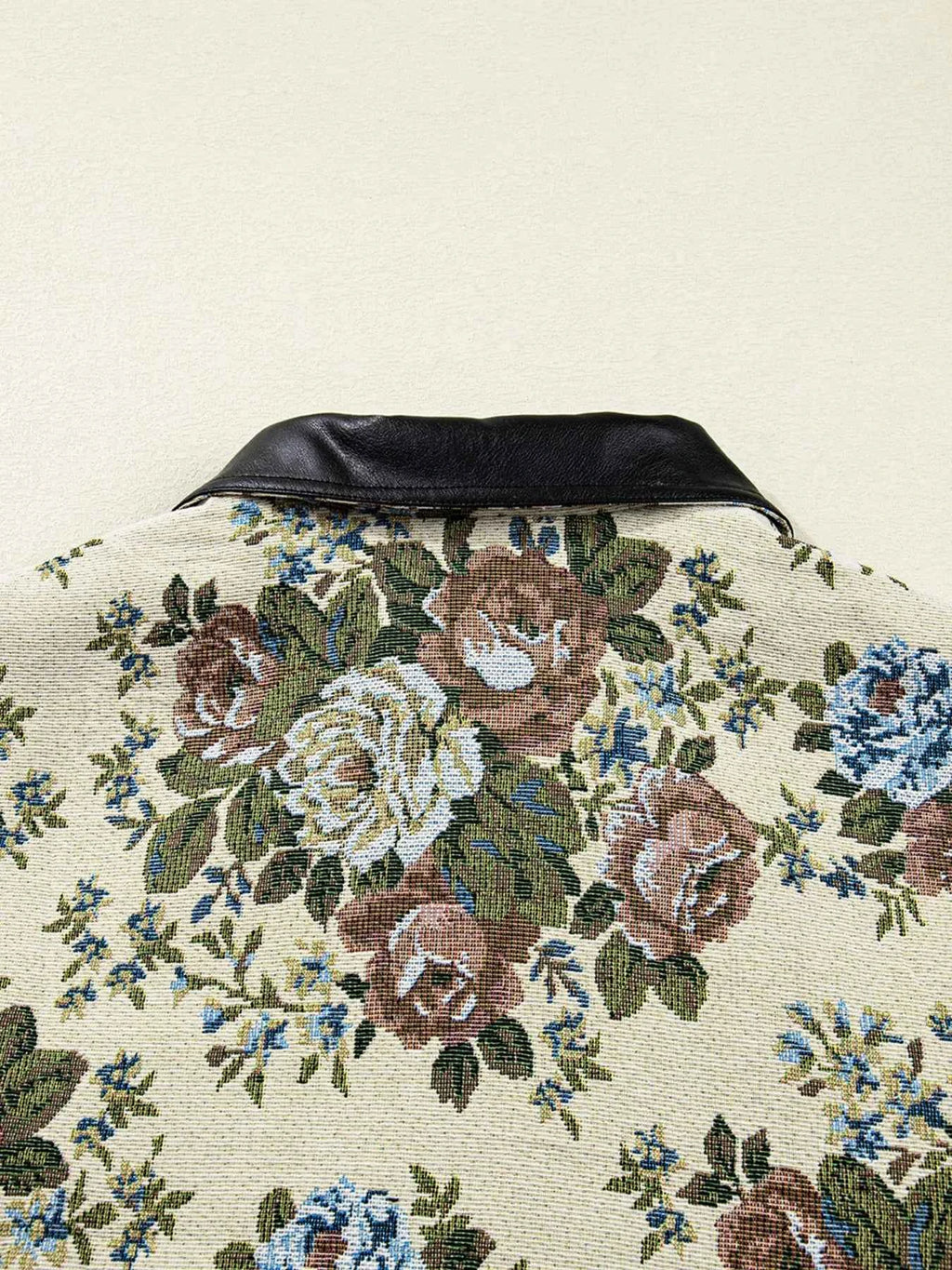 Floral Print Zip Up Contrast Collared Jacket d84ff08c57c7410d9898256ed3388ef9-Max-Origin
