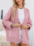 Chunky Knit Open Front Cardigan Dusty Pink d8587de8-3714-4352-a6ee-b6e0381b0eaa-Max-Origin
