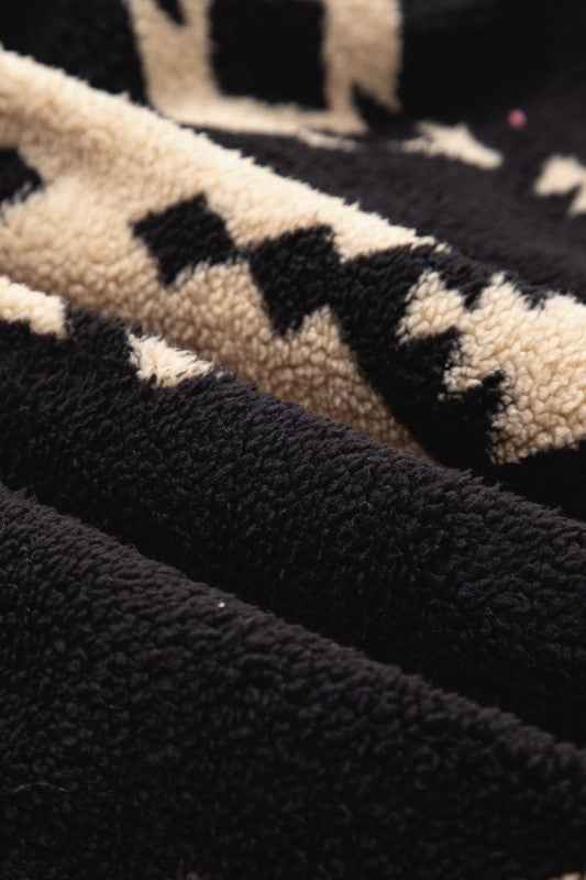 Western Aztec Fleece Half Zip Sweatshirt d8601252-ed86-4b05-8624-2a5084072f75
