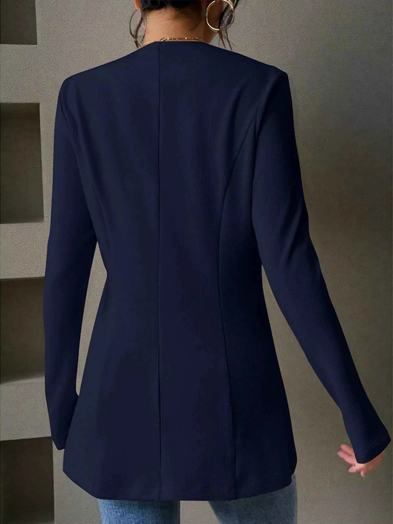 One Button Long Sleeve Blazer d86b45f683ec4f12ab0e0e7b6e94e376-Max-Origin