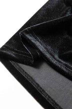 Velvet Frilled Collar Smocked Puff Sleeve Blouse d86c6912-7ff5-434d-a08f-2956362fab9f