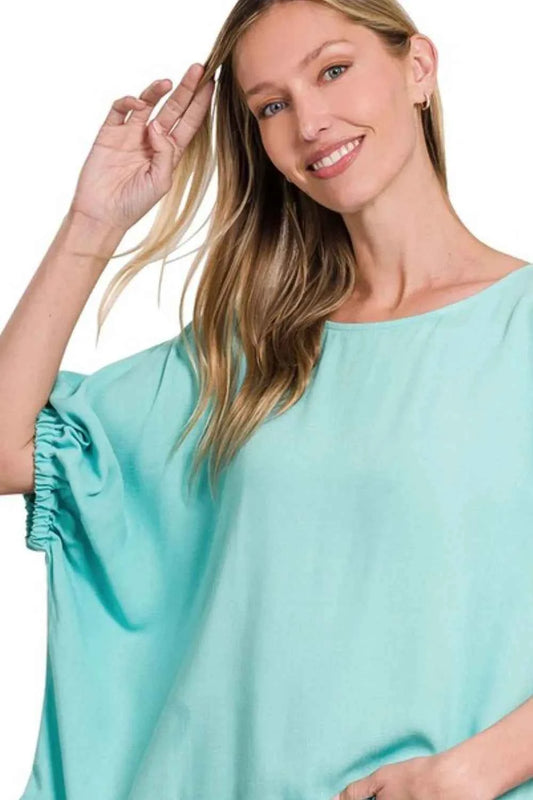 Zenana Woven Oversized Boxy Top d86e0dda-f068-4daf-8970-10a8a366a68b-Max-Origin