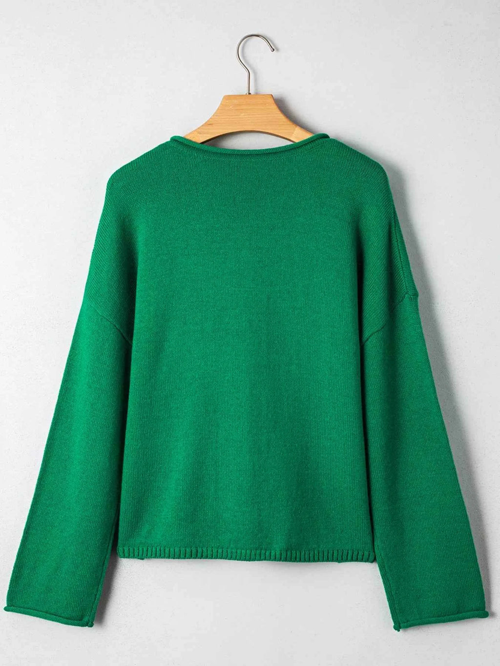 Solid Color Knit Button Drop Shoulder Sweater Cardigan d88579ed08fe4e9cb51bbb9fc6fd7b88-Max-Origin